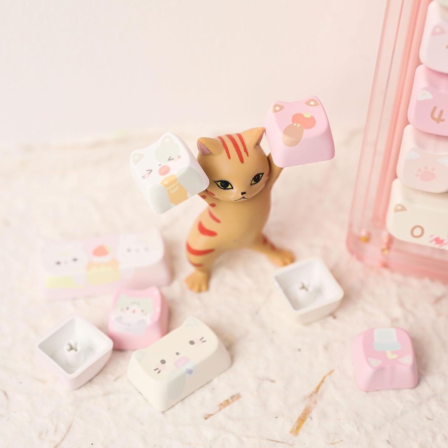 Cute and Ergonomic Meow Meow Squad Keycap Set - Fits Most Mechanical Keyboards