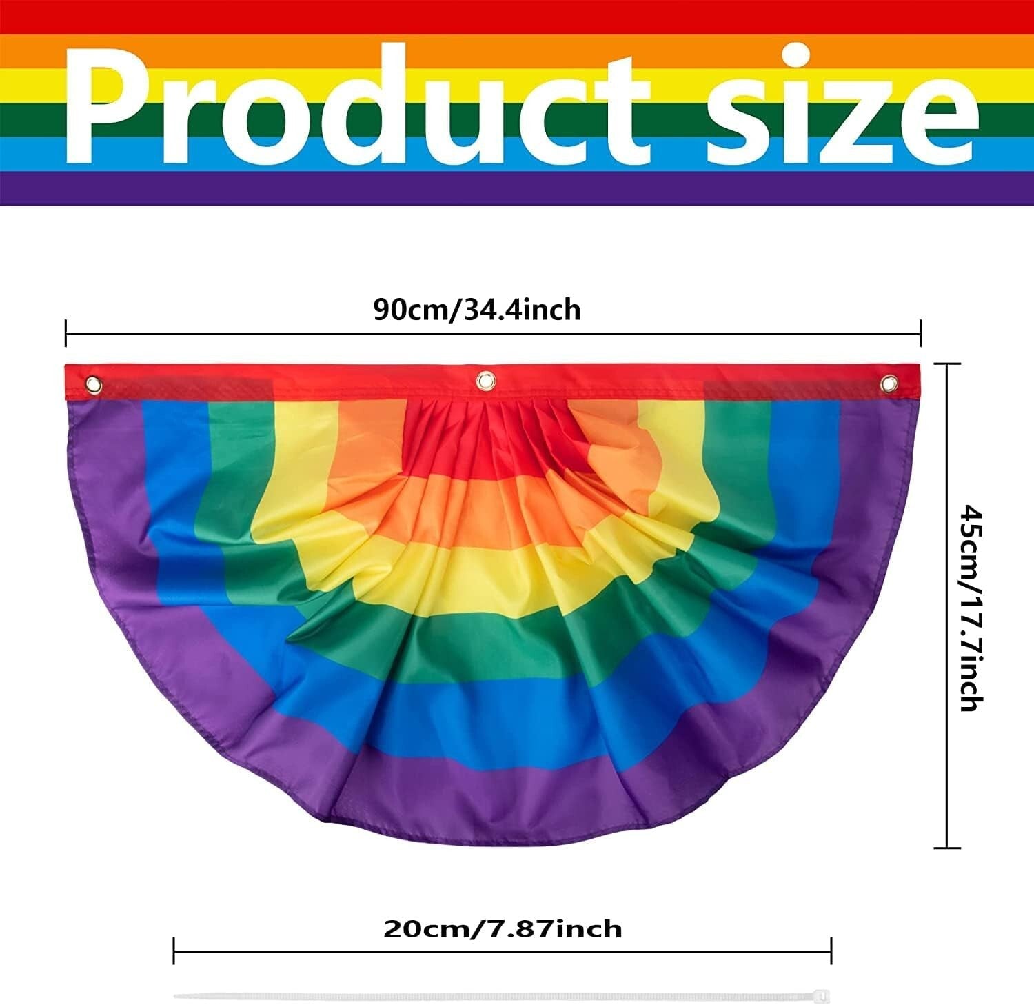 Durable Rainbow Bunting Flag Set - Perfect for Pride Month Outdoor Displays