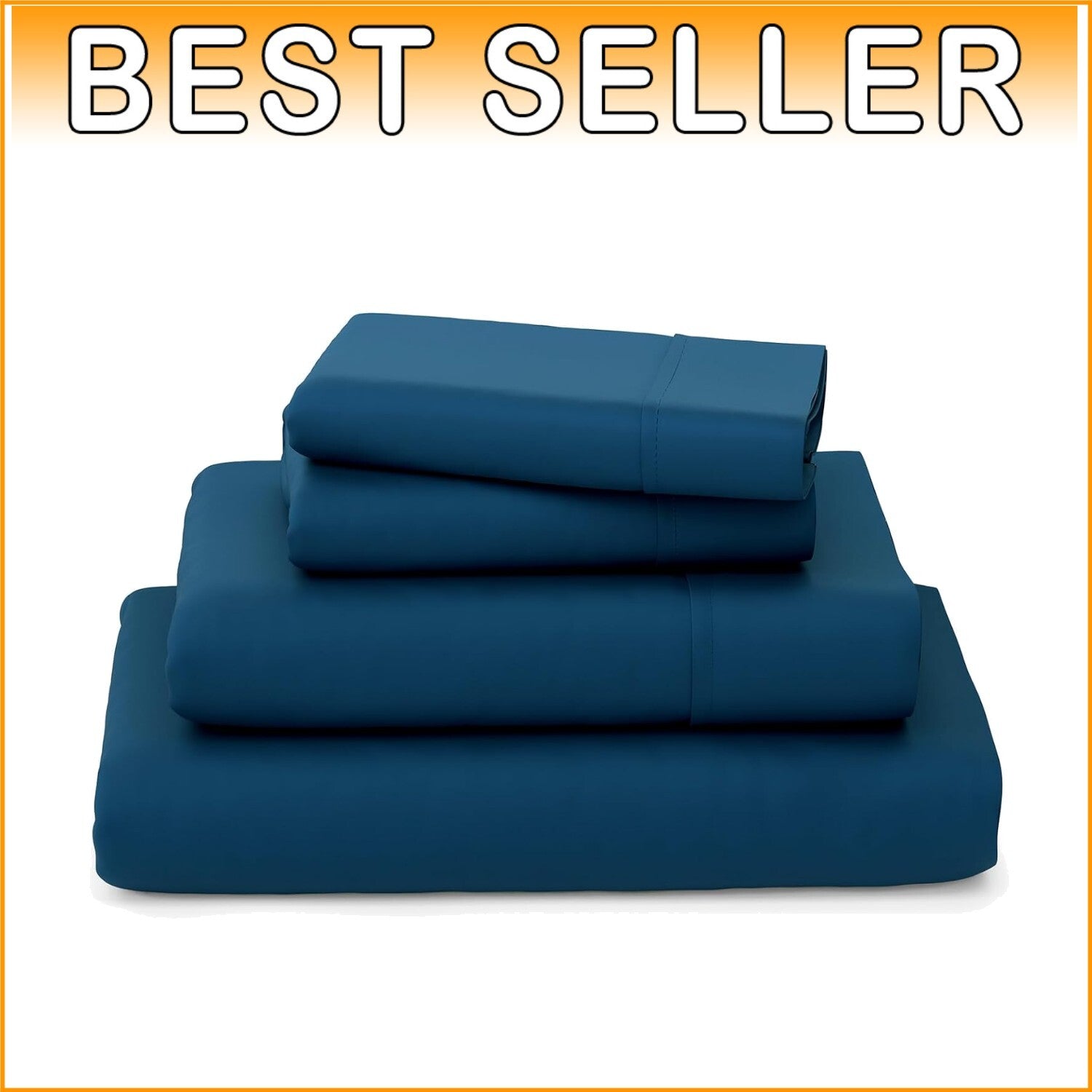 4-Piece Cooling Bamboo Bedding Set - Royal Blue Queen Sheets with Deep Pockets