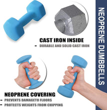 Load image into Gallery viewer, Versatile 15 lb Dumbbell Set - Ergonomic Neoprene Weights for All Fitness Levels