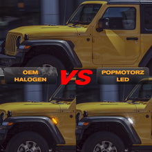 Load image into Gallery viewer, Waterproof Smoked LED Side Marker Lights for 2018-2023 Jeep Wrangler &amp; Gladiator