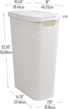 Load image into Gallery viewer, Lightweight 40L Wicker Laundry Basket Set – Space-Saving &amp; Portable Design