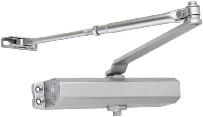 Adjustable Automatic Door Closer – Commercial Grade 3 Spring Hydraulic Silver