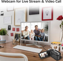 Load image into Gallery viewer, Compact 24MP Video Camera with 270° Rotating Screen &amp; Dual Batteries Included