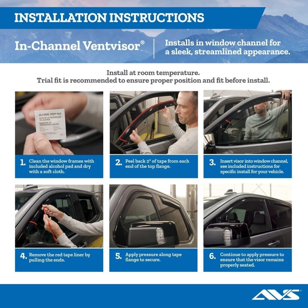 Custom Fit Window Vent Visors for Ram 1500 Crew Cab, Easy Installation - Smoke