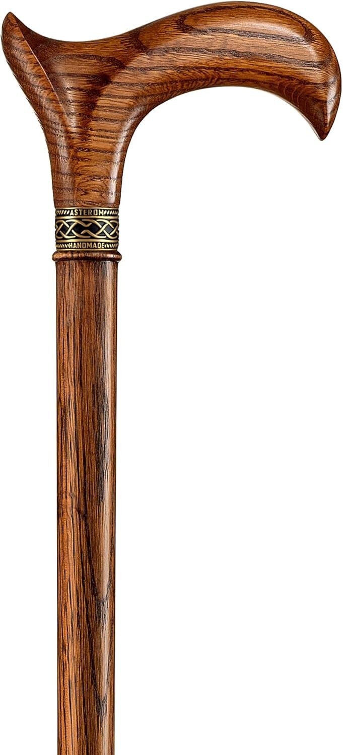 Fashionable 33-Inch Wooden Cane - Handmade Ergonomic Design for Every Lifestyle