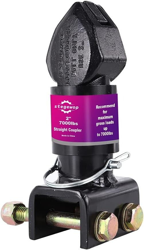 Sturdy 2" Trailer Coupler with Easy Install Trigger Latch - 7000 lbs Capacity