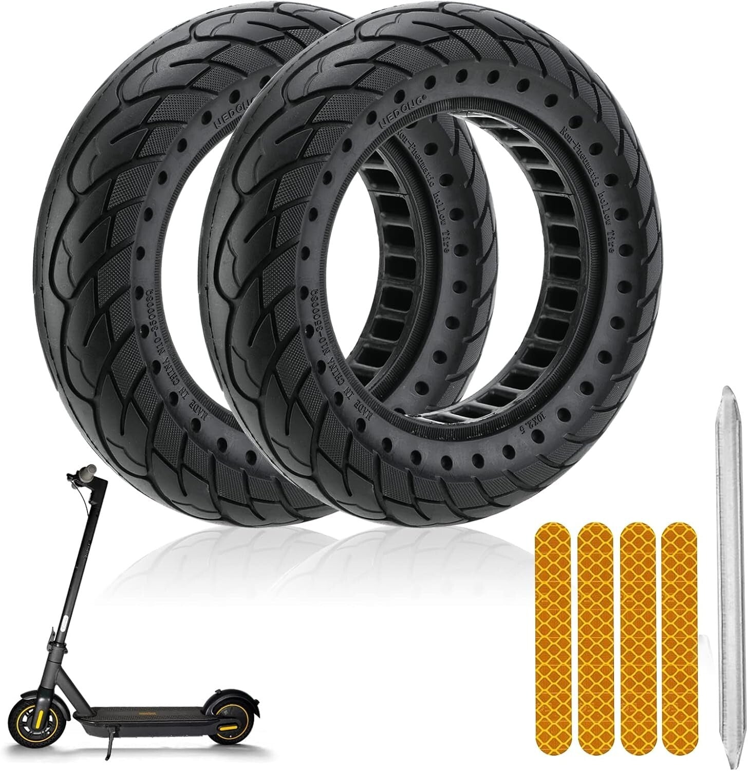 9.41 Inch Solid Rubber Tire for Electric Scooters - Abrasion and Explosion-Proof