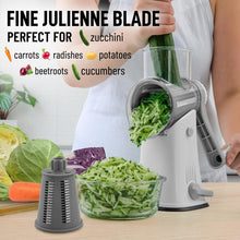 Load image into Gallery viewer, Safe &amp; Efficient Manual Cheese Shredder with Reinforced Suction Base - 5 Blades