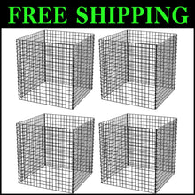 Load image into Gallery viewer, 4-Pack Heavy-Duty Wire Plant Protectors - 14.8" Square Animal Cages