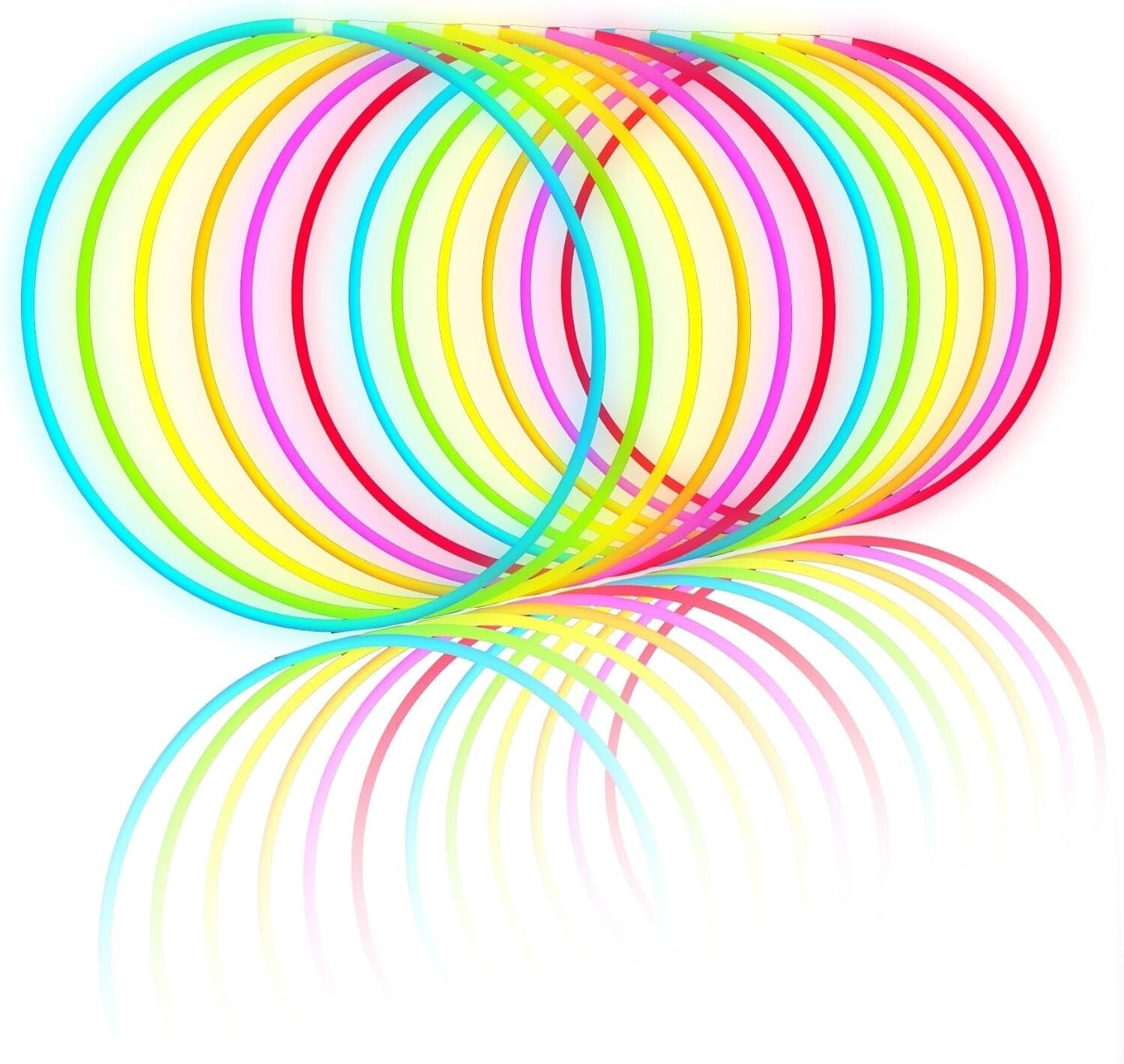 Long-Lasting Waterproof Glow Necklaces - 100ct for Festivities & Raves