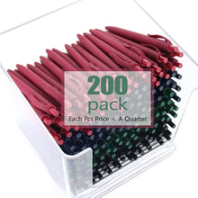 Load image into Gallery viewer, Soft Touch Burgundy Red Retractable Pens - 200 Count, Perfect for Office &amp; Class