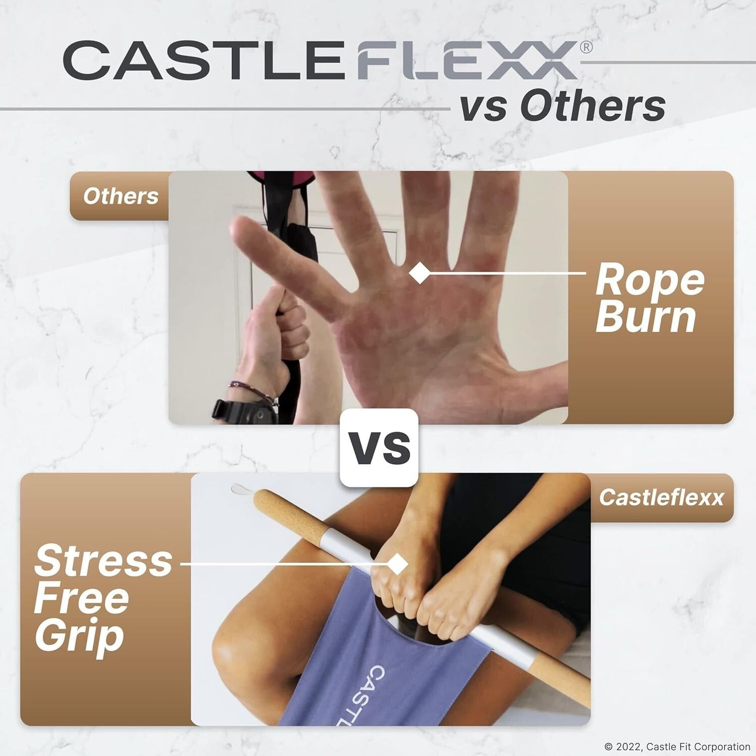 Durable Mobility Stretch Strap with Eco-Friendly Cork for Athletes & Therapists