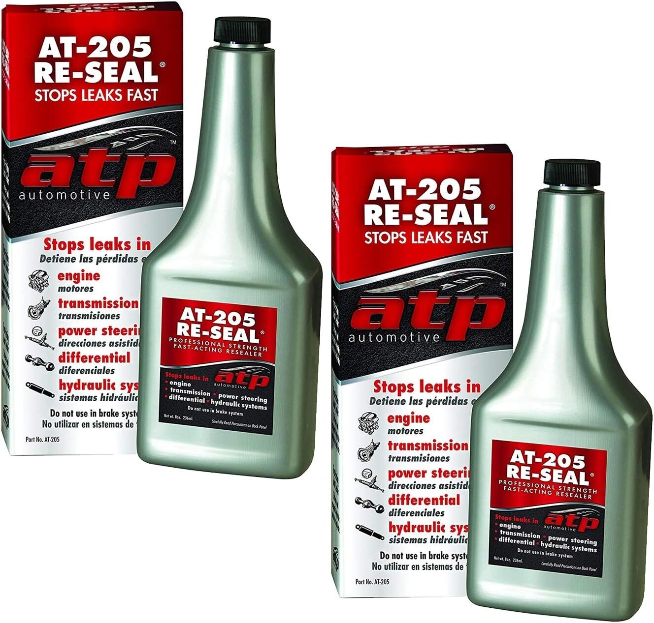 Effective Engine Sealant - 8oz AT-205 Re-Seal for Quick Leak Fix, 2 Bottles