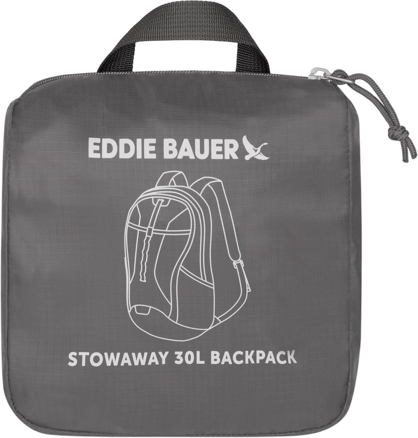 Durable Ripstop Polyester Packable Backpack with Laptop Sleeve - 30L Capacity