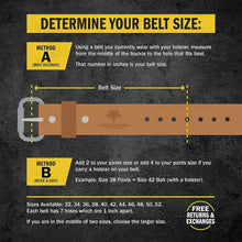 Load image into Gallery viewer, Lifetime Warranty 1.5" Leather Gun Belt | Best Rated Concealed Carry Belt
