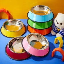 Load image into Gallery viewer, Durable 54oz Stainless Steel Dog Bowls with Non-Slip Silicone Base - 6 Colors