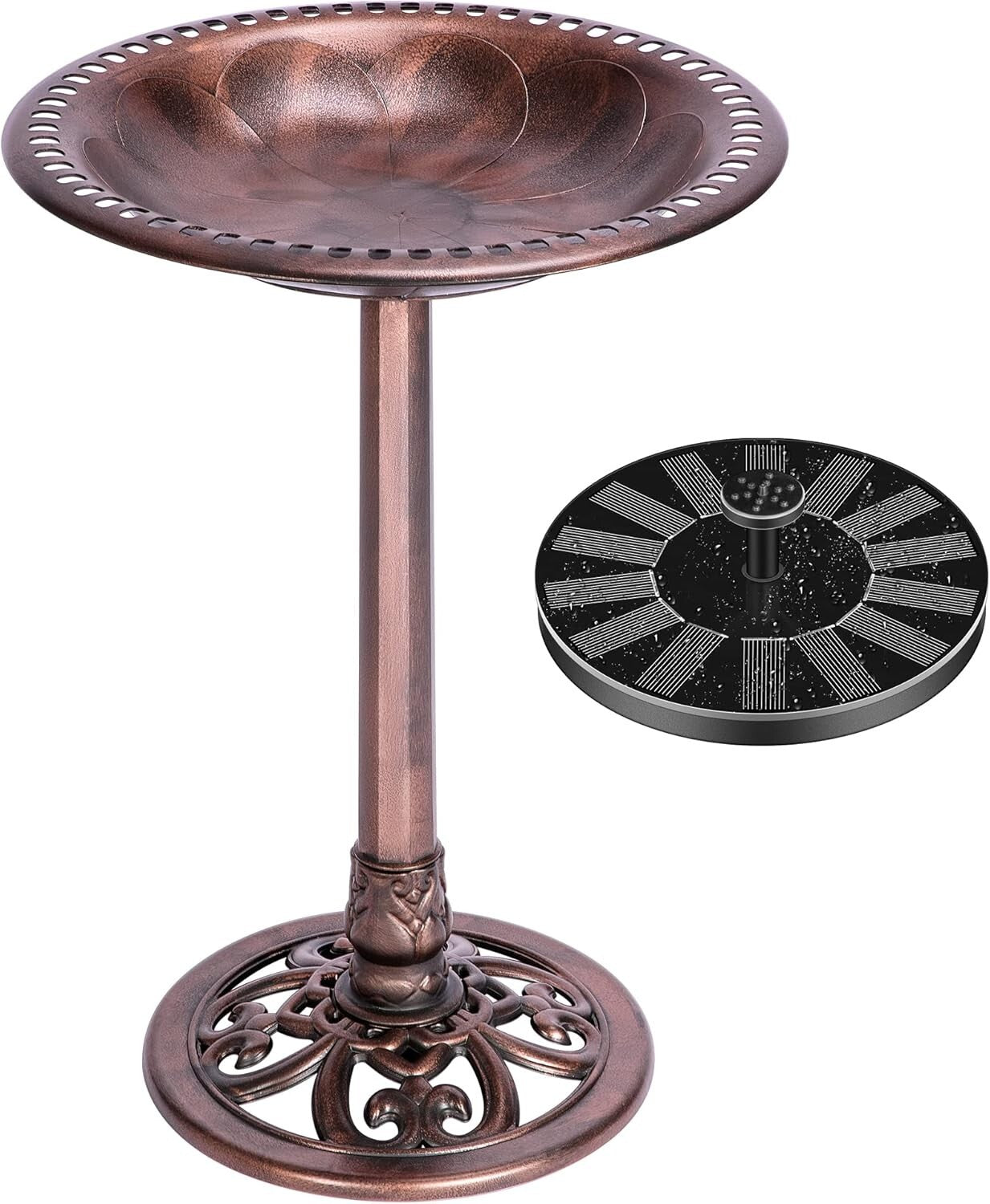 Versatile Bird Bath & Solar Fountain Combo with Customizable Water Patterns