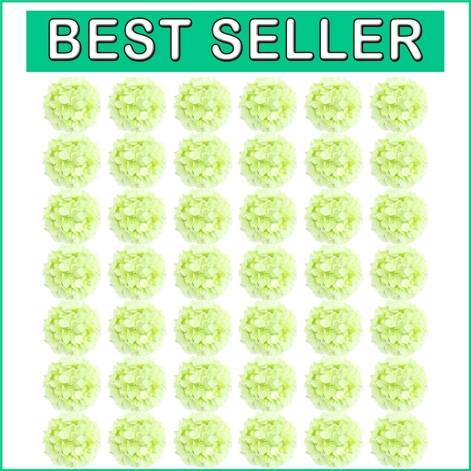 64 PCS Artificial Light Green Hydrangeas for Elegant Wedding Centerpieces