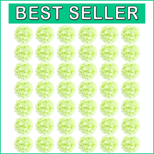 64 PCS Artificial Light Green Hydrangeas for Elegant Wedding Centerpieces