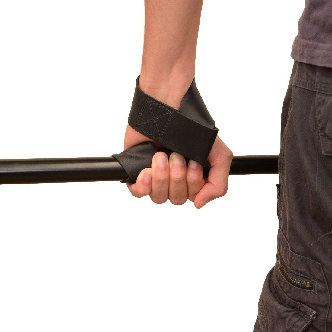 Bodybuilding Wrist Straps: Handmade Full Grain Leather, Set of 2 Gym Essentials