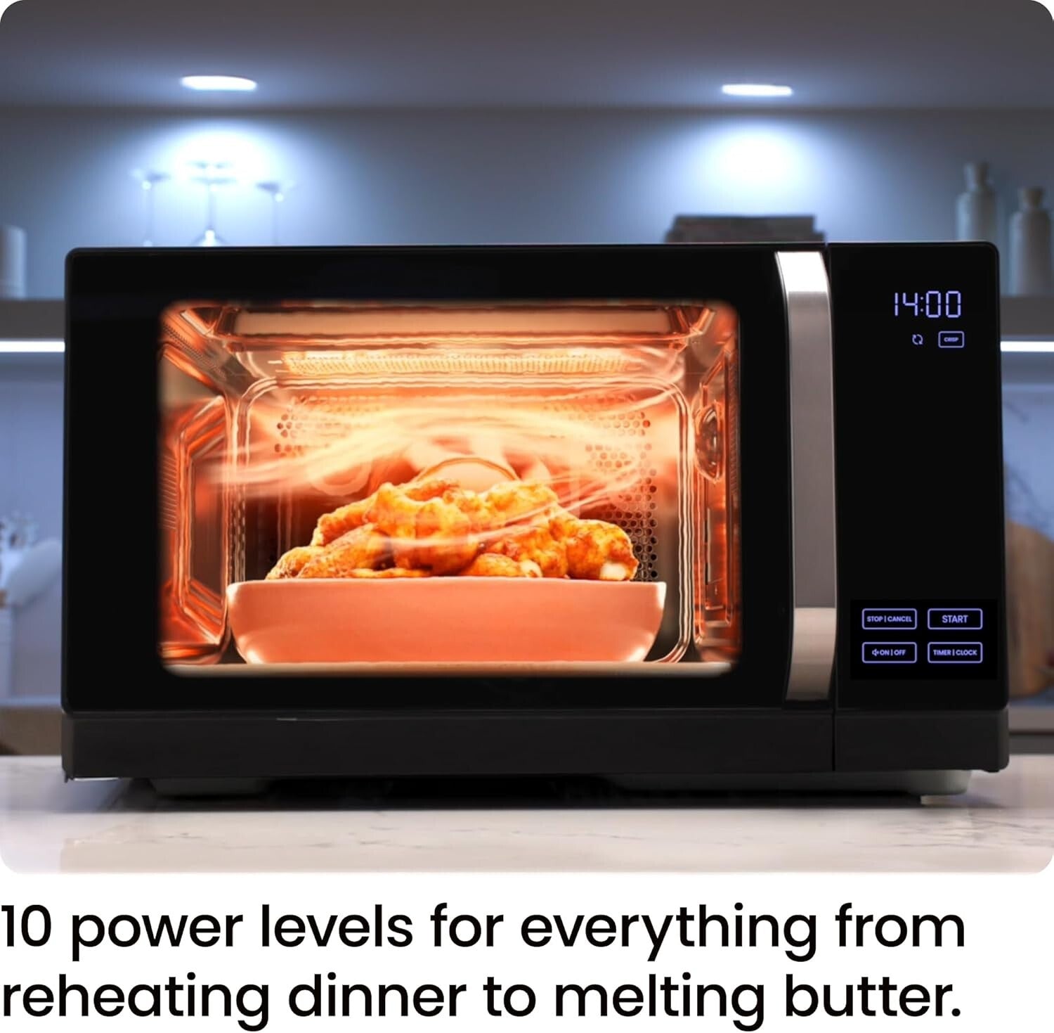 Effortless Cooking with Eco-Friendly Countertop Convection Microwave - 6 Presets