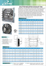Load image into Gallery viewer, 24" Wall Mounted Exhaust Fan with Automatic Shutter &amp; Variable Speed Control