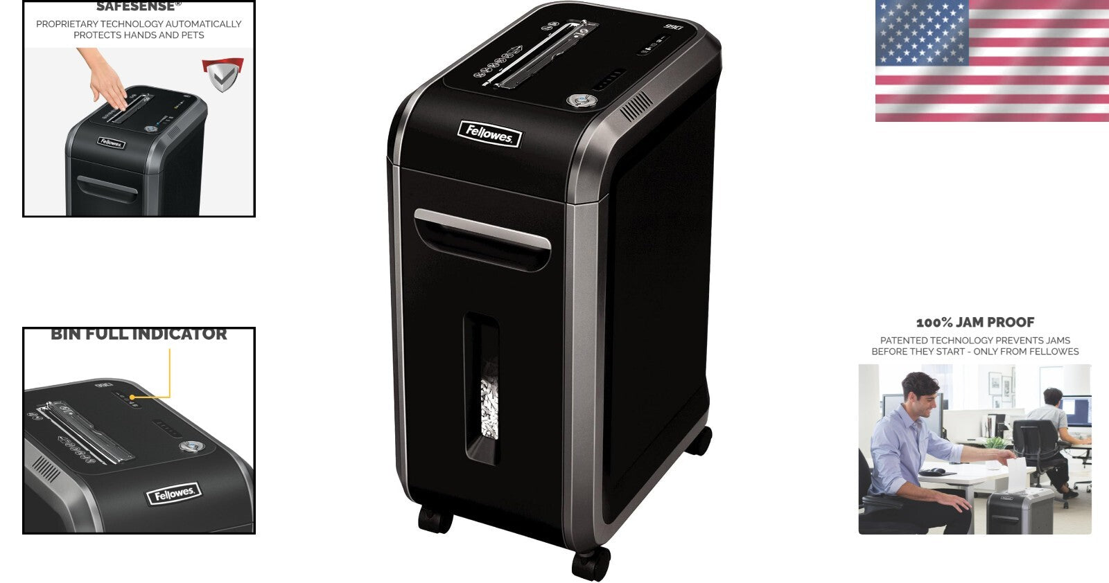 Ultra-Secure 18-Sheet Crosscut Shredder with SafeSense Technology for Office Use