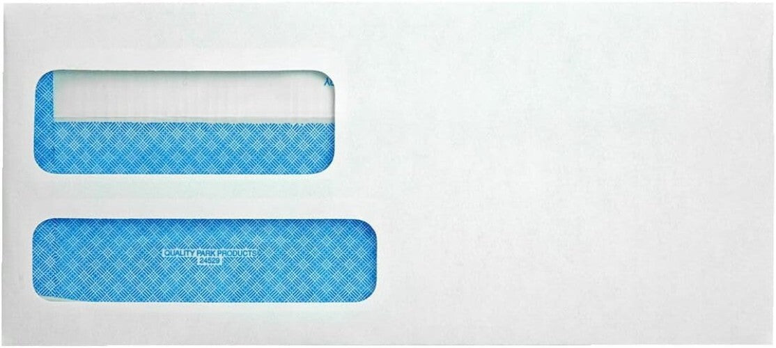 Secure Self-Seal Double Window Envelopes - 500 Count, Ideal for Invoicing