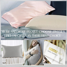 Load image into Gallery viewer, Luxury 600 Thread Count Mulberry Silk Pillowcases 2 Pack - Queen Size, Grey
