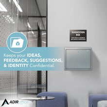 Load image into Gallery viewer, Secure Suggestion and Payment Drop Box with Keys - Wall Mounted, Gray 3x10