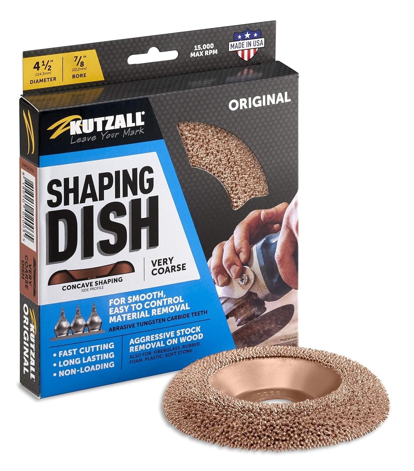 4.5" Tungsten Carbide Shaping Wheel for DeWalt, Bosch, Milwaukee Angle Grinders