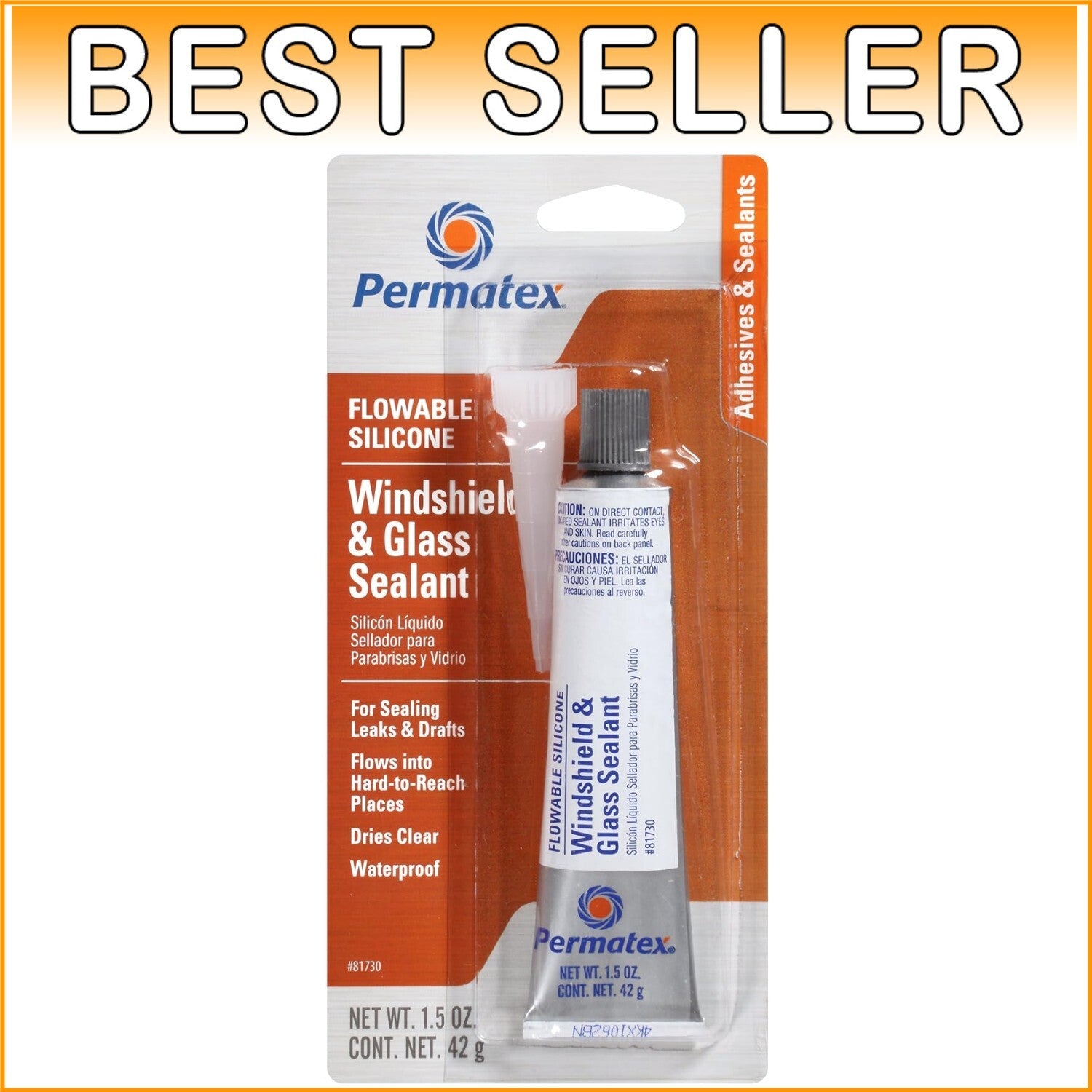 Flowable Silicone Windshield and Glass Sealer - Waterproof & Durable, Pack of 12