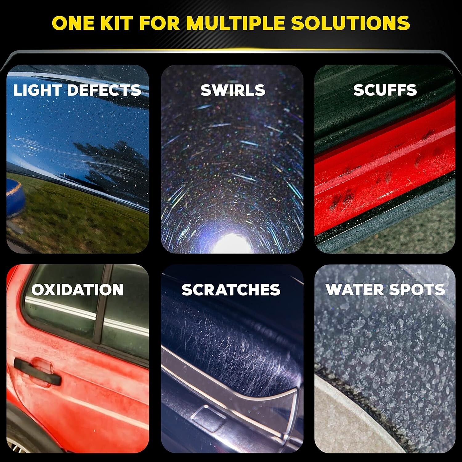 All-in-One 5-Inch Paint Correction Kit: Cutting Discs, Compound & Finishing Wax