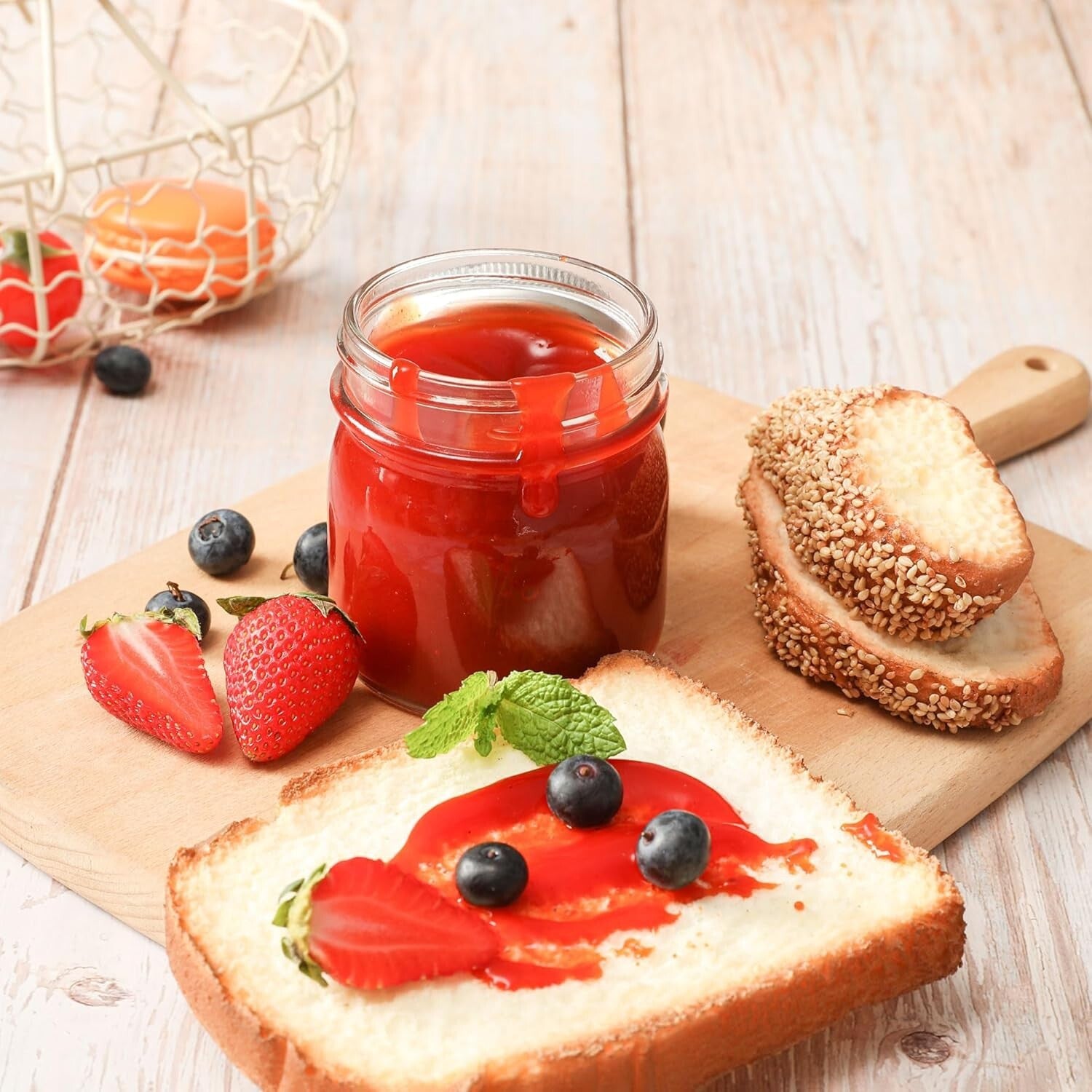 Elegant 24 Pack 8 oz Mason Jars with Airtight Lids for Stylish Food Storage