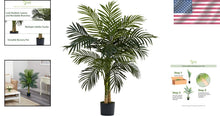 Load image into Gallery viewer, Stunning 4ft Golden Cane Palm Synthetic Tree for Home &amp; Office Decor