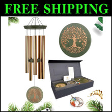 Load image into Gallery viewer, Gold Finish Memorial Wind Chimes - Beautiful Garden Decor Gift for Loved Ones
