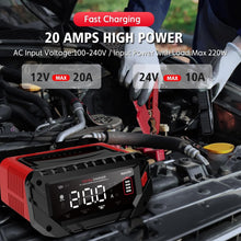 Load image into Gallery viewer, Versatile Trickle Charger - 12V/24V Battery Maintainer with Adjustable Current