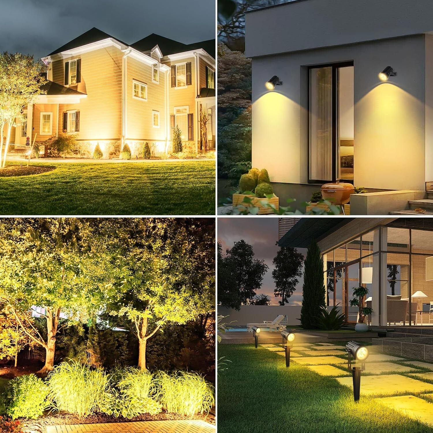 270° Adjustable Solar Spot Lights with 5W Panel - Perfect for Patios and Gardens