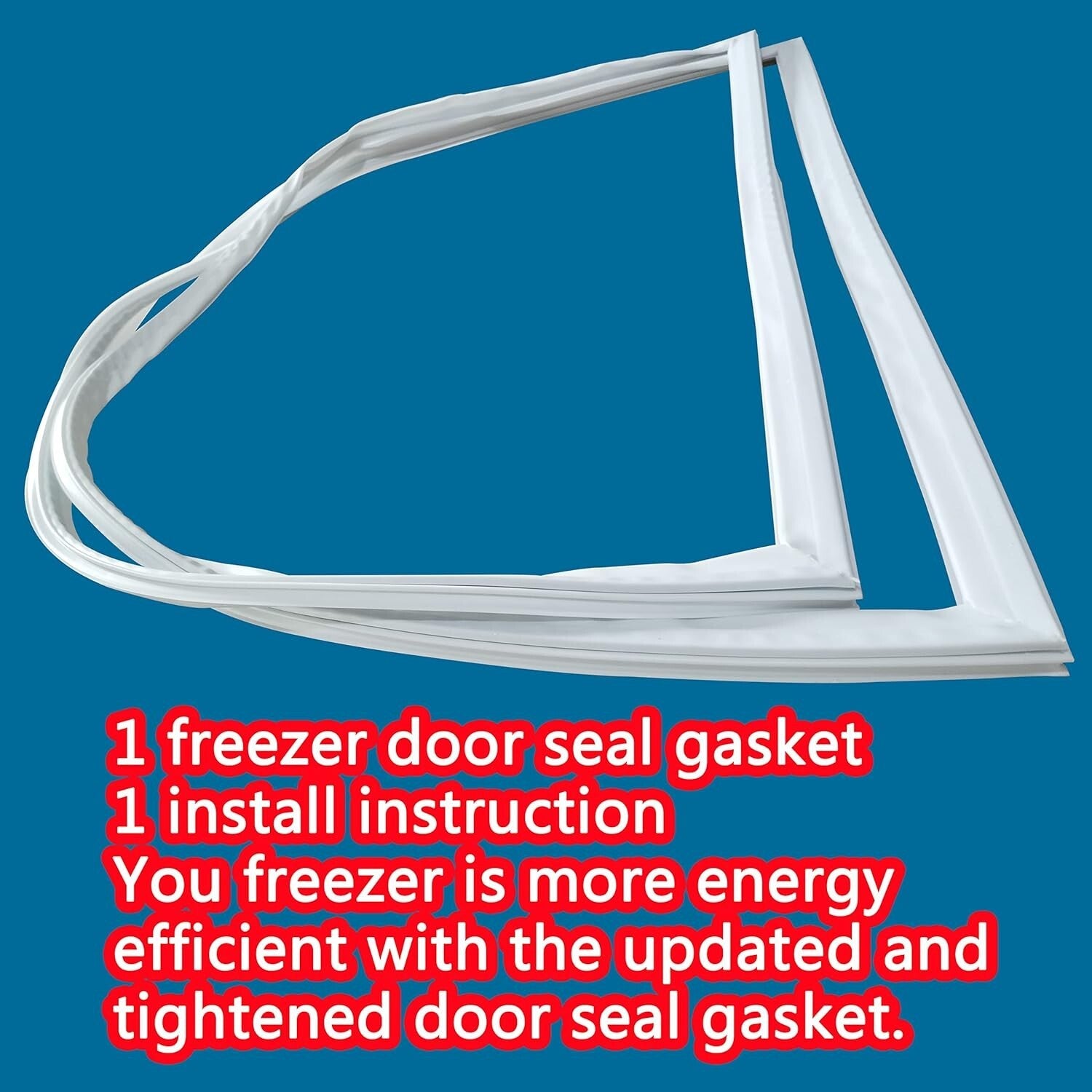 Durable White Freezer Door Gasket - Quick Install for Frigidaire Refrigerators