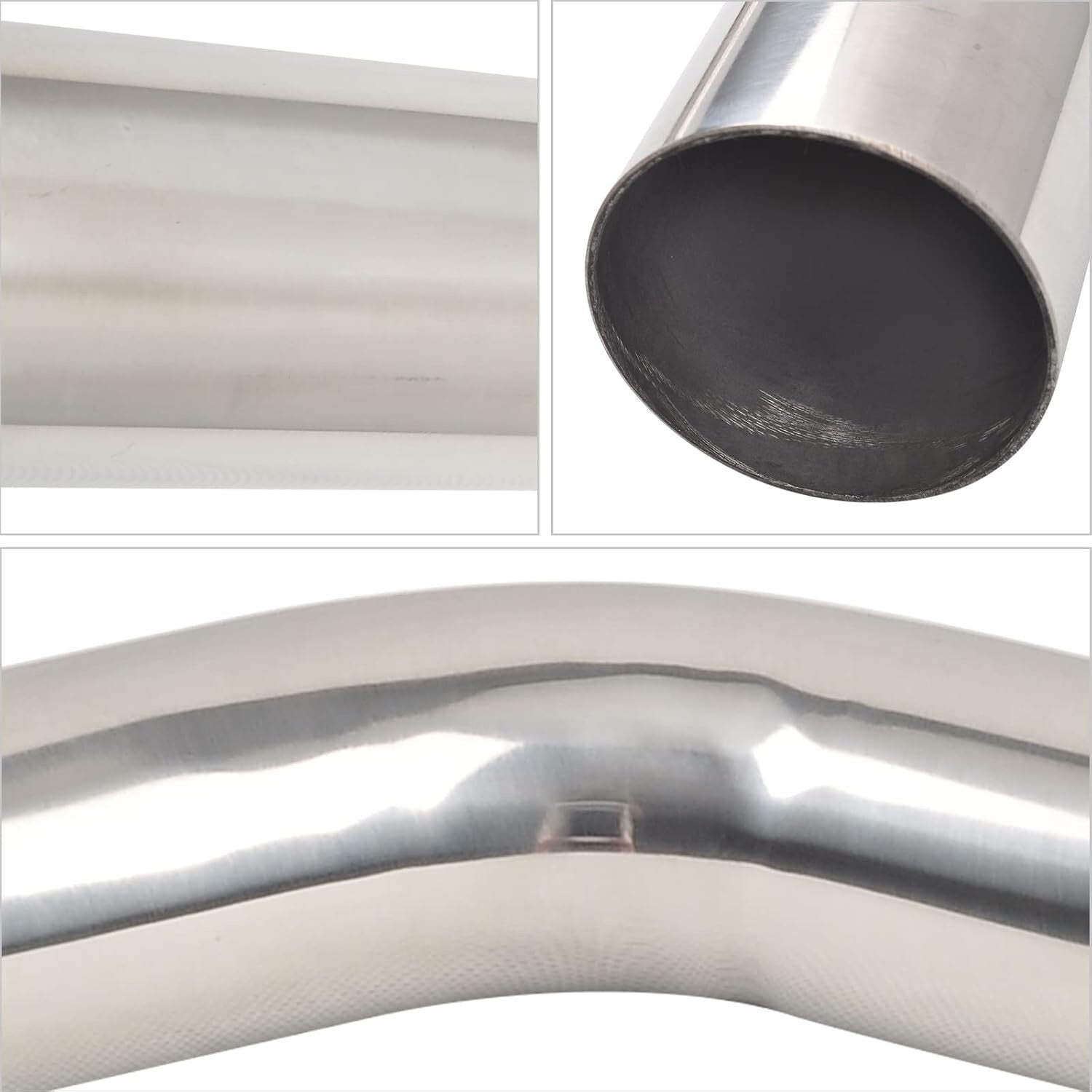 DIY Customizable 2.5 Inch Polished Mandrel Exhaust Pipe - Bolt-On Installation