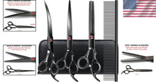 Load image into Gallery viewer, Ergonomic 5-Piece Dog Scissors Kit – Ideal for Home and Professional Grooming