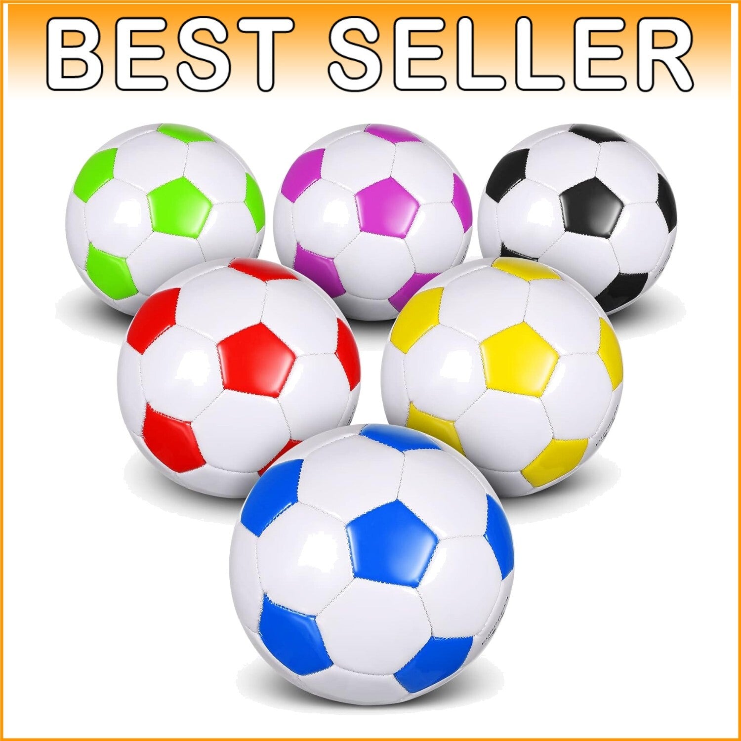Durable Size 4 Soccer Balls with Pump - 6 Pack for Youth & Adult Leisure Games