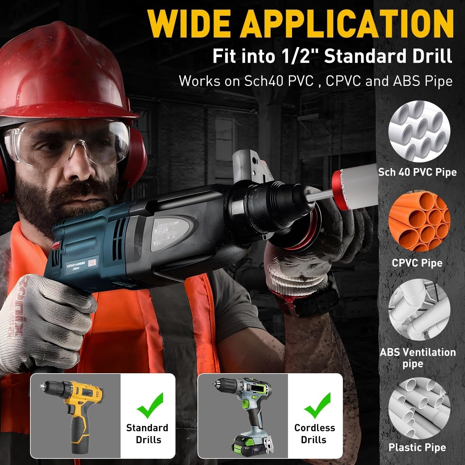 Durable aluminum 9-Piece Pipe Reamer Set: 1/2 to 4 Inch Sizes, Easy Transport