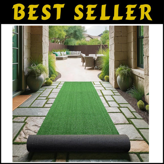 Durable 2'7" x 24' Artificial Grass Runner - Stylish and Functional Outdoor Rug