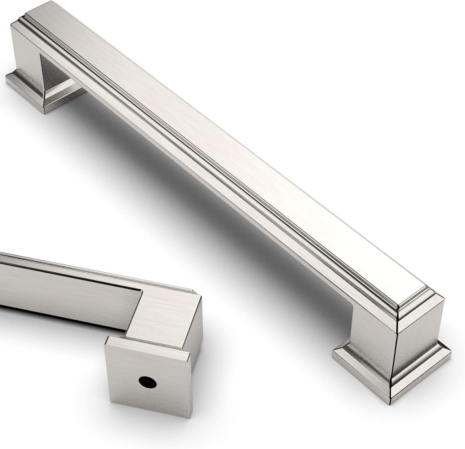 Stylish 30-Pack Brushed Satin Nickel Cabinet Hardware with 5-Inch Spacing
