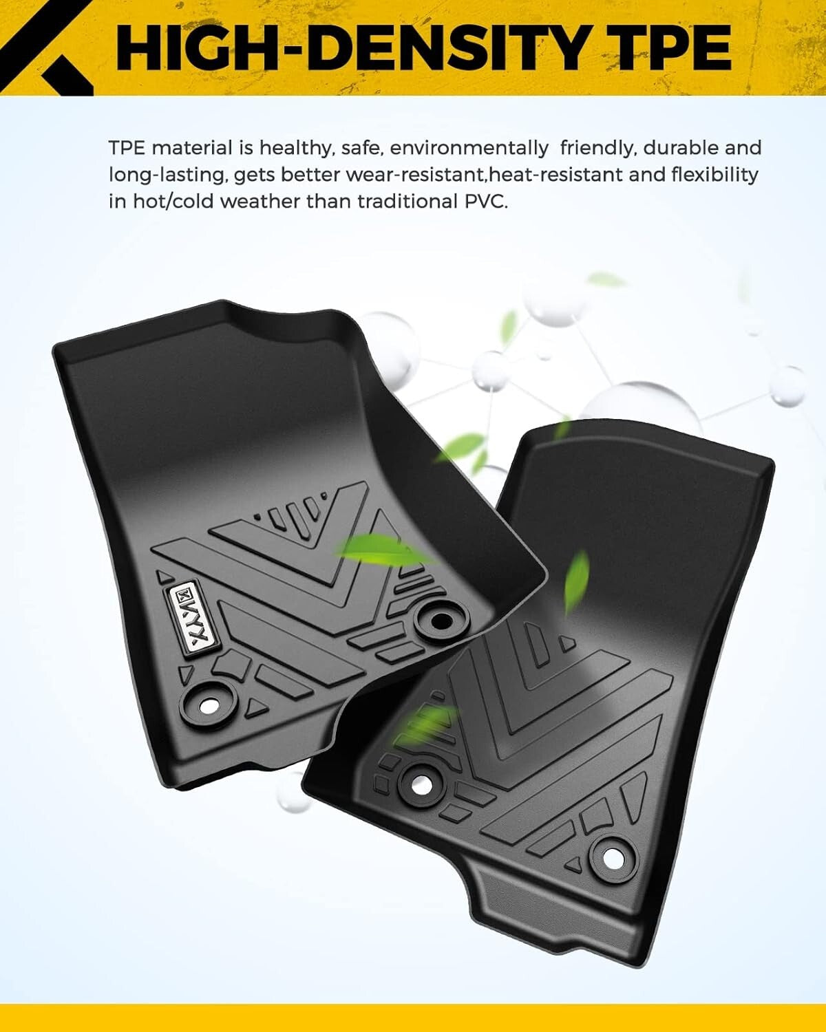 Durable Black TPE Floor Liners for Honda Accord 2013-2017 – Easy Clean & Install