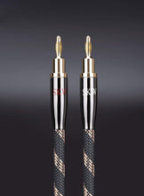 Load image into Gallery viewer, High-Purity Copper Speaker Cable 4.9ft with Gold-Plated Banana &amp; Spade Plugs