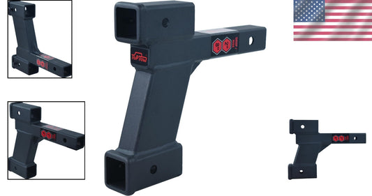 Dual Hitch Extender with 7500lb Capacity - Adjustable Rise/Drop, 2 Receiver