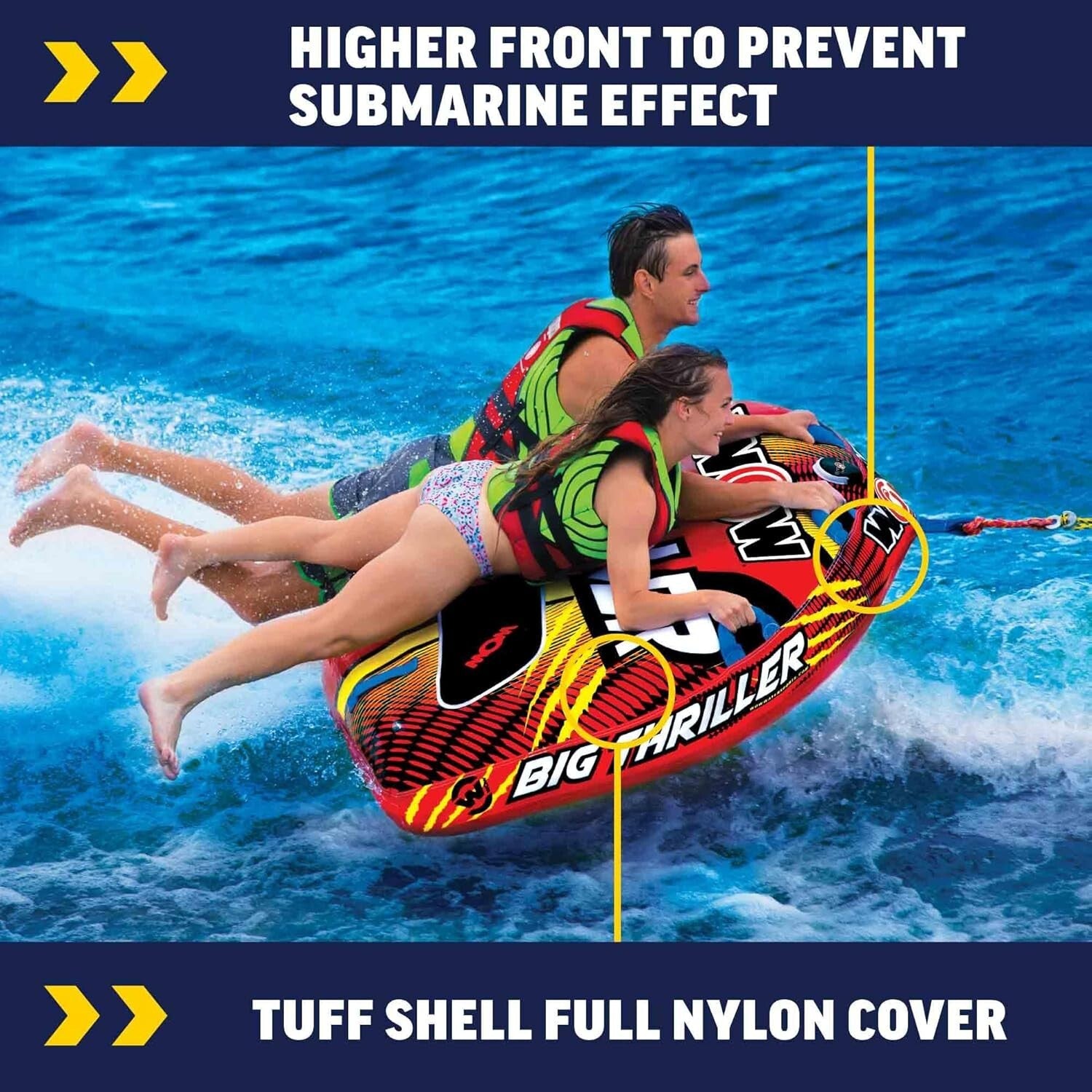 Efficiently Designed Thriller Towable Tube with Quick Inflation & Secure Handles